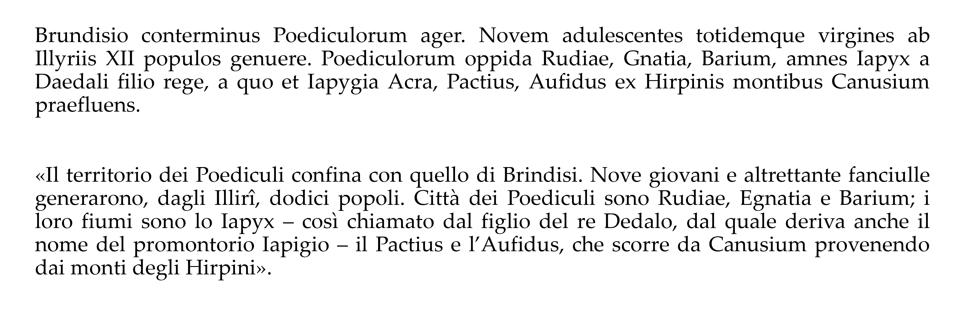 Stralcio da Plinio, Naturalis Historia, III, 102.